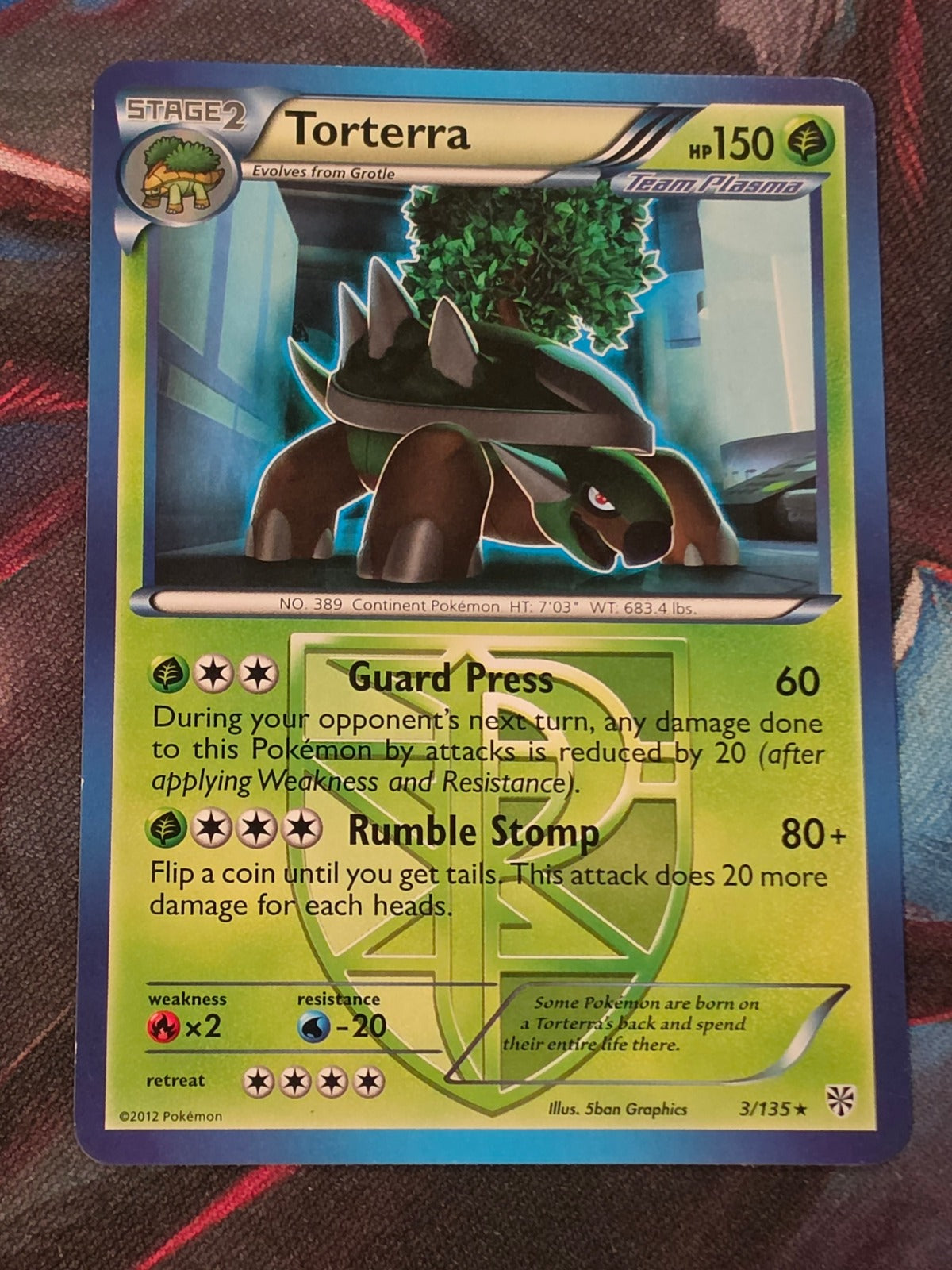 Torterra (Team Plasma) - 3/135 - Plasma Storm - Rare - LP - Pokemon