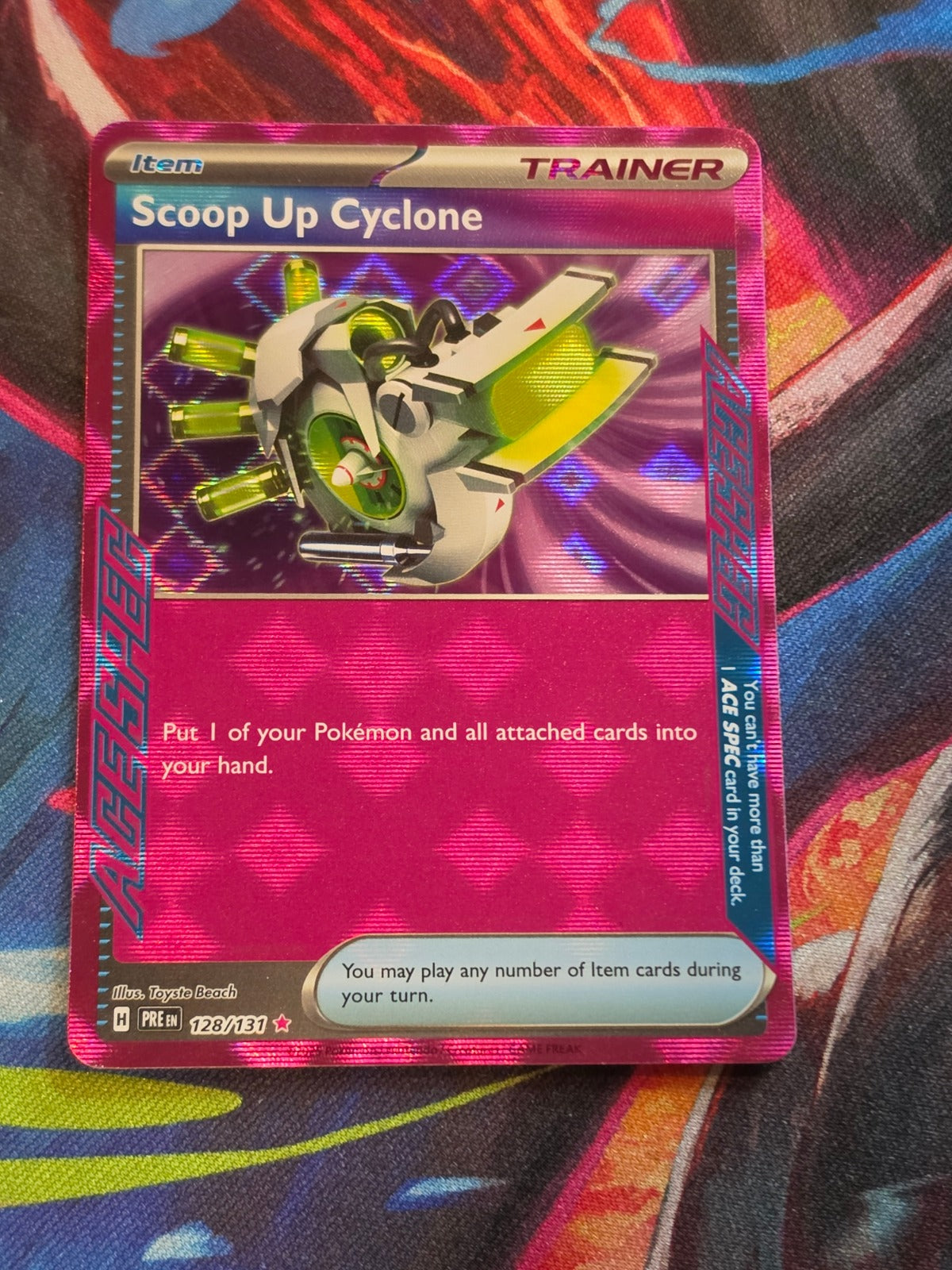 Scoop Up Cyclone ACE SPEC Rare Prismatic Evolutions 128/131 NM Pokemon