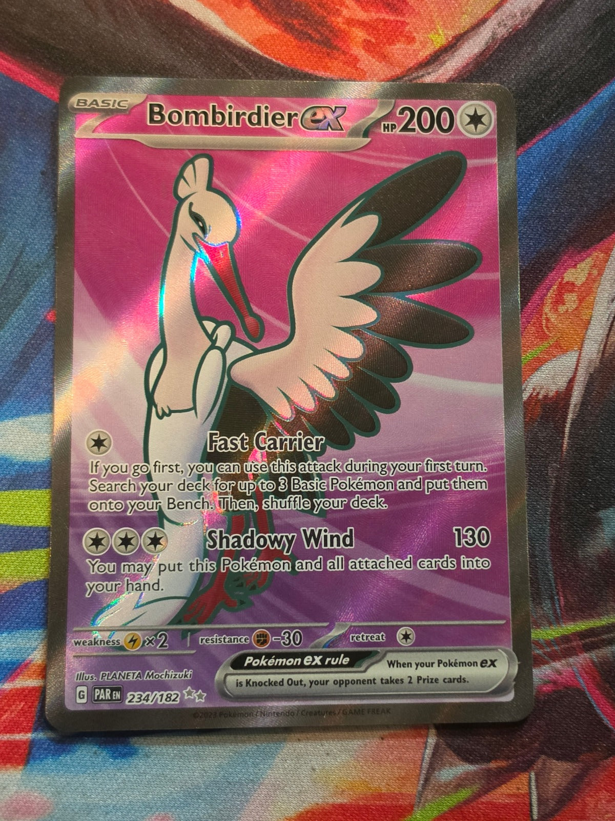 Bombirdier ex Ultra Rare SV04: Paradox Rift 234/182 NM Pokemon