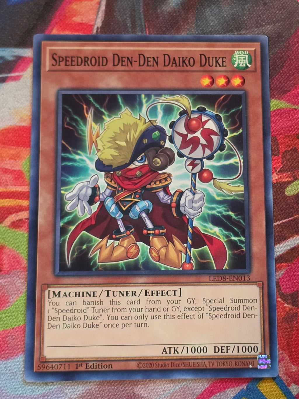 Speedroid Den-Den Daiko Duke Common Legendary Duelists: Synchro Storm LED8-EN013 LP