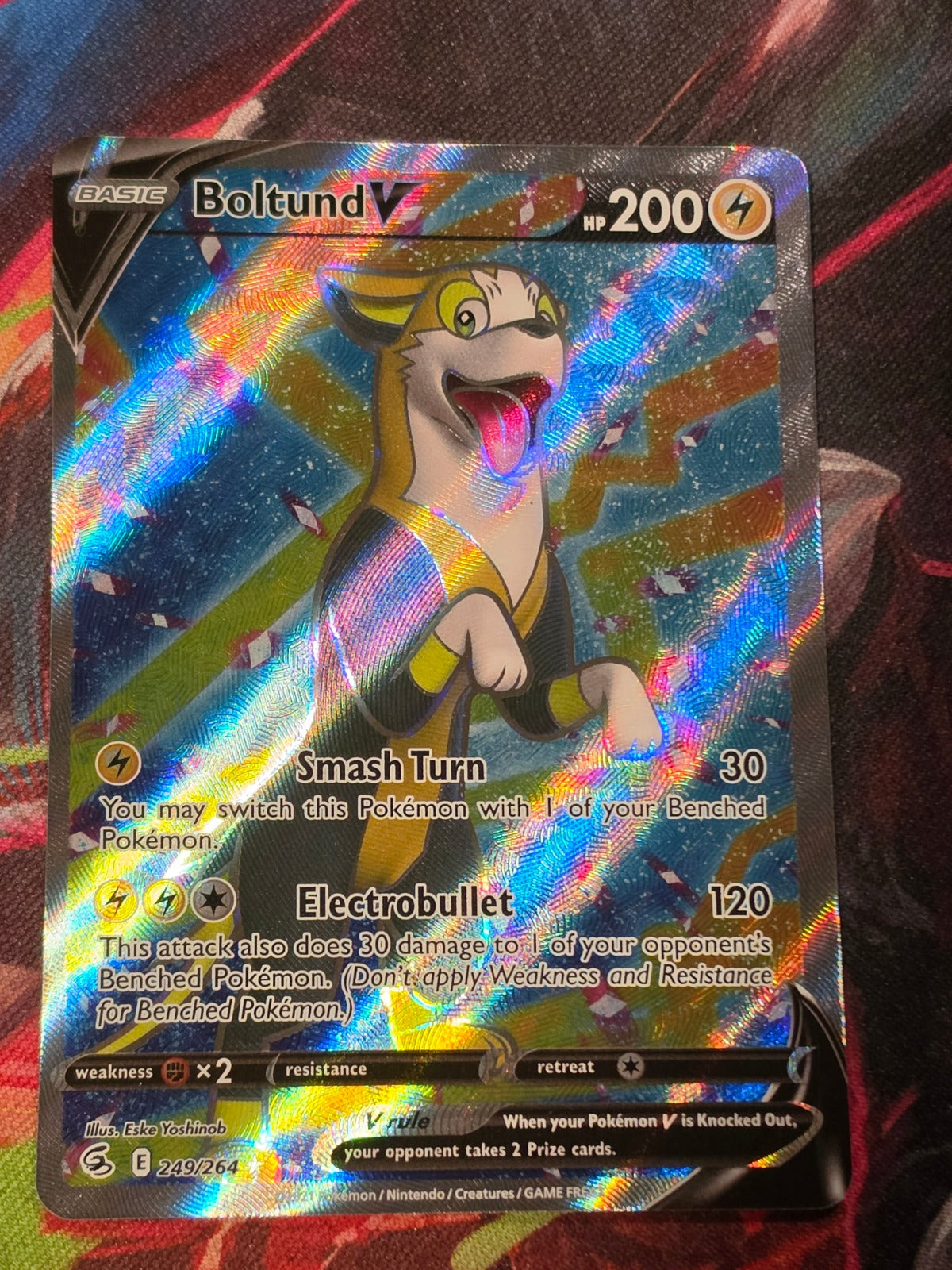 Boltund V Full Art Ultra Rare Fusion Strike 249/264 NM Pokemon