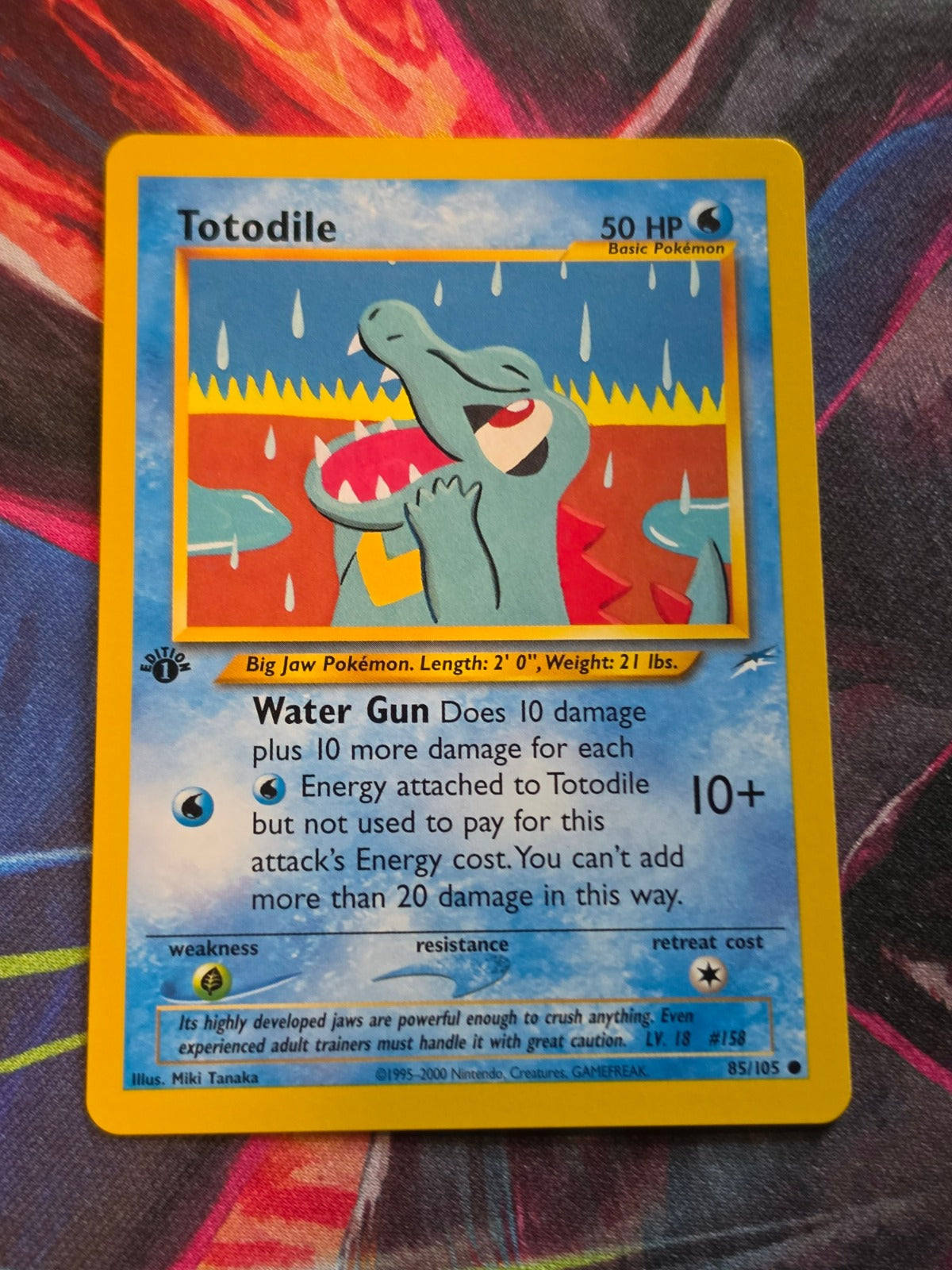 Totodile - 085/105 - Neo Destiny - Common - 1st Edition - NM Pokemon