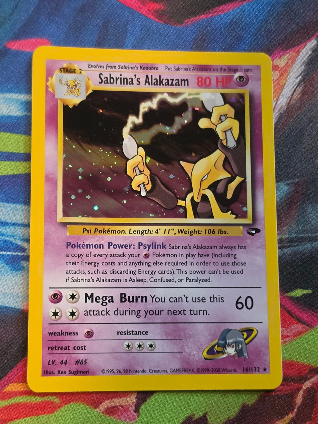 Sabrina's Alakazam Holo Rare Unlimited Gym Challenge 016/132 NM-/LP+ Pokemon