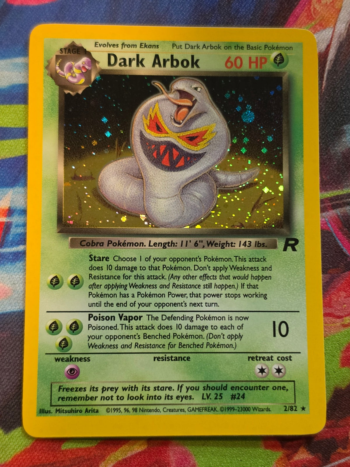 Dark Arbok (2) Holo Rare Unlimited Team Rocket 2/82 NM Pokemon