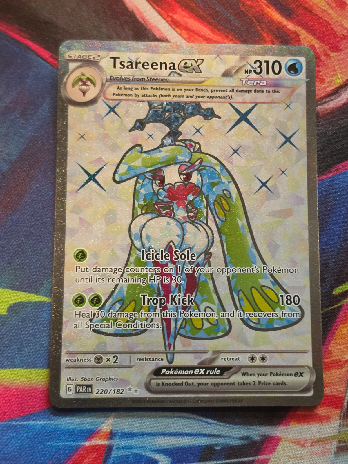 Tsareena ex Ultra Rare SV04: Paradox Rift 220/182 NM Pokemon