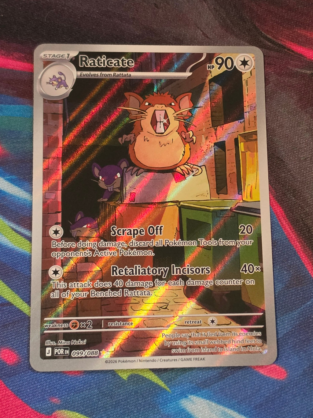 Raticate Illustration Rare Perfect Order 099/088 NM Pokemon