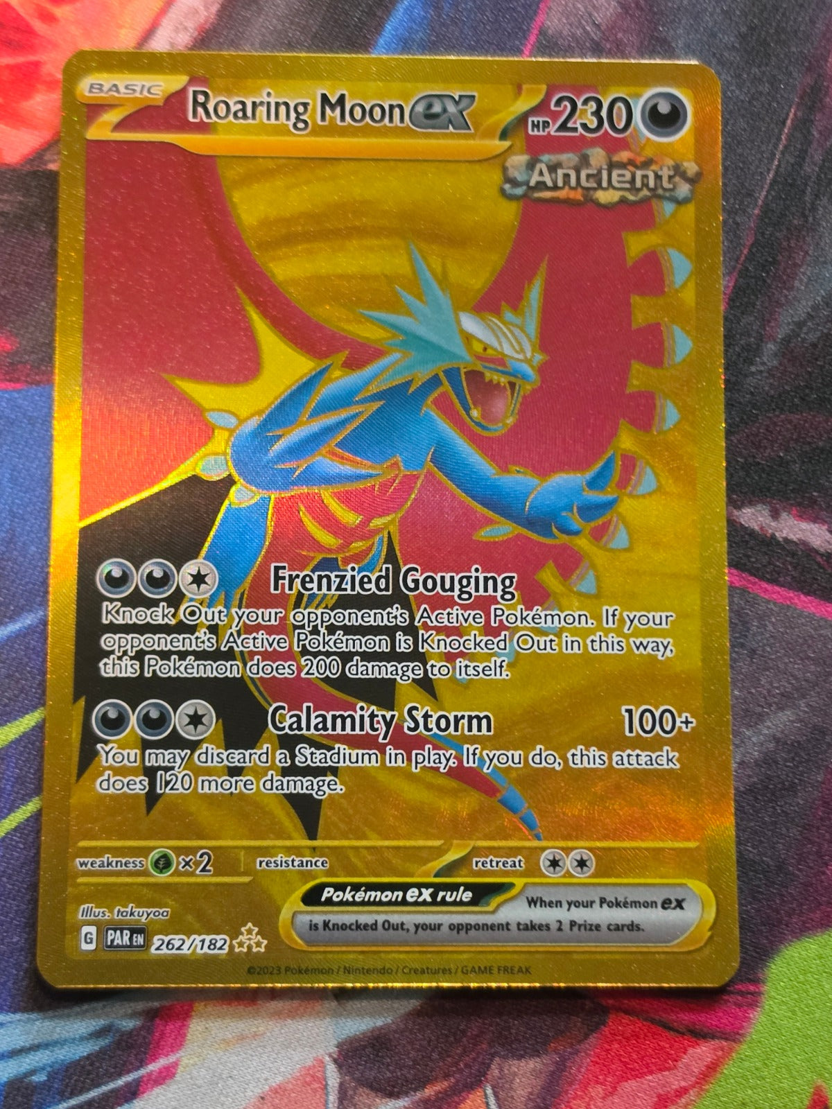 Roaring Moon ex Hyper Rare Paradox Rift 262/182 NM Pokemon