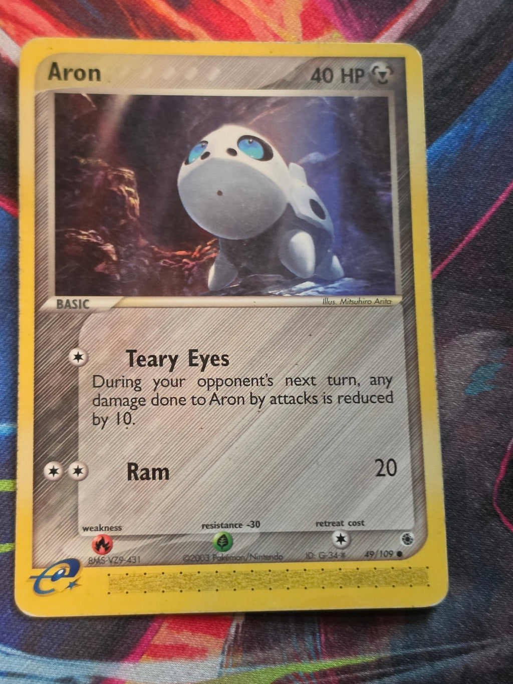 Aron - 49/109 - EX Ruby and Sapphire - Common - MP - Pokemon