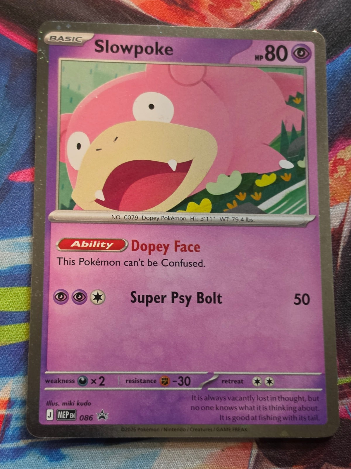 Slowpoke (Cosmos Holo) Promo ME: Mega Evolution Promo 086 NM-/LP+ Pokemon