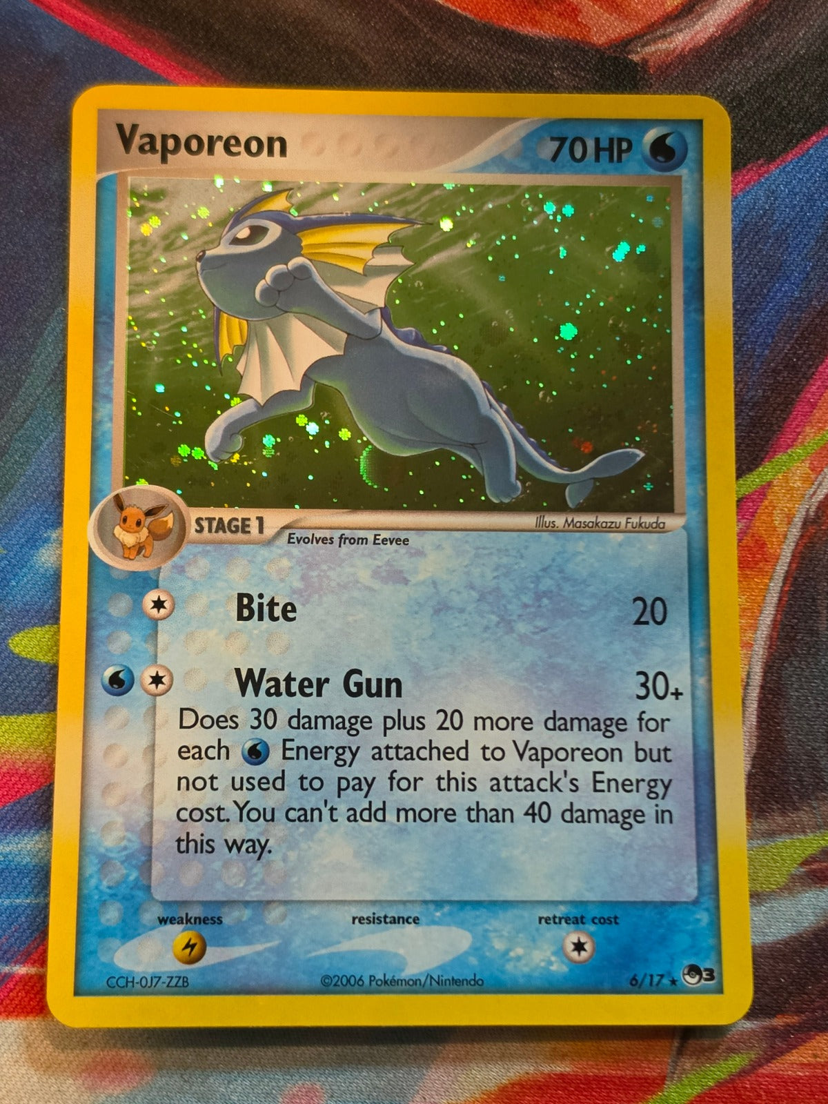Vaporeon Rare POP Series 3 006/017 NM-/LP+ Pokemon