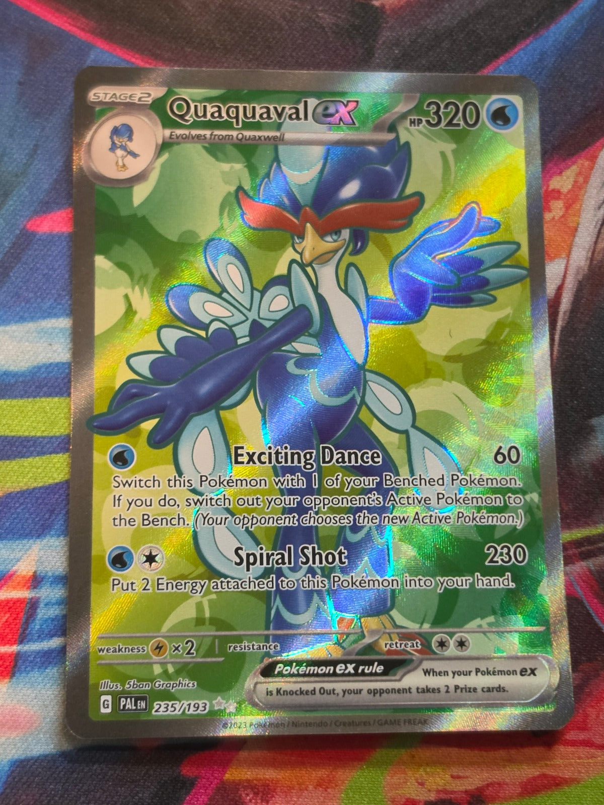 Quaquaval ex Ultra Rare SV02: Paldea Evolved 235/193 NM-/LP+ Pokemon