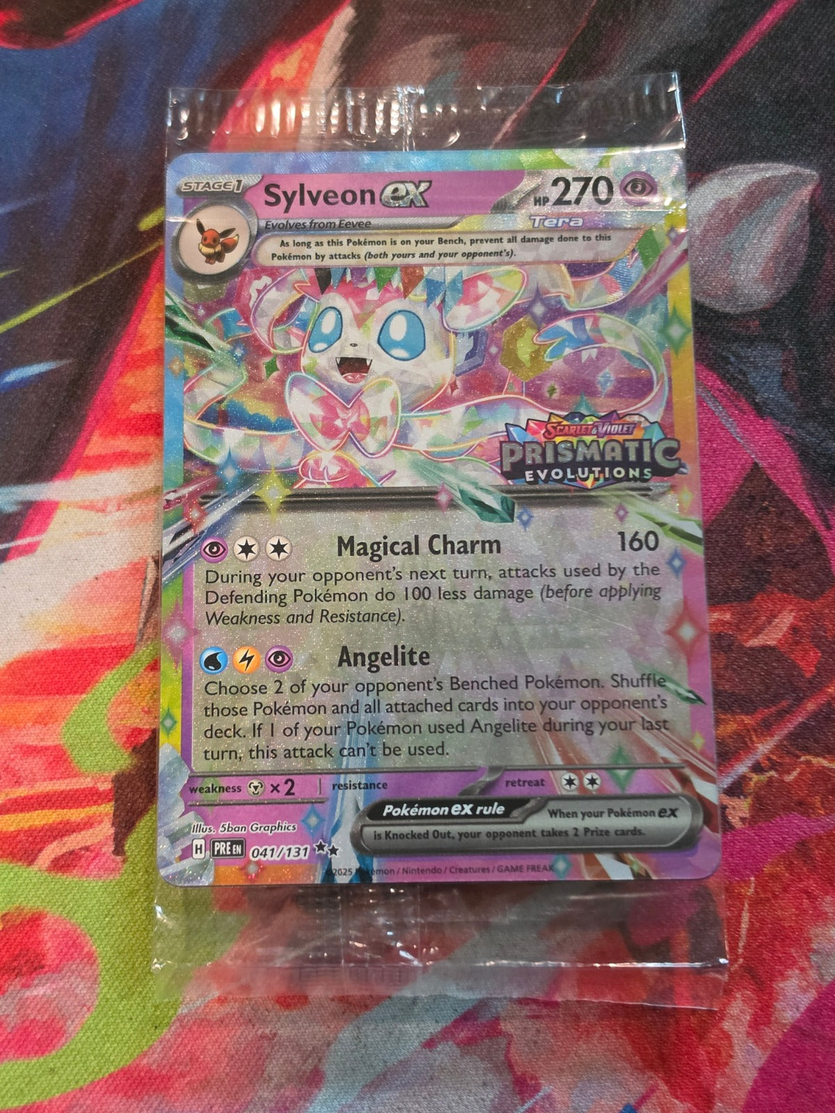 Sylveon ex (Prismatic Evolutions Stamp) Promo Miscellaneous Cards & Products 041/131 NM SEALED Pokemon