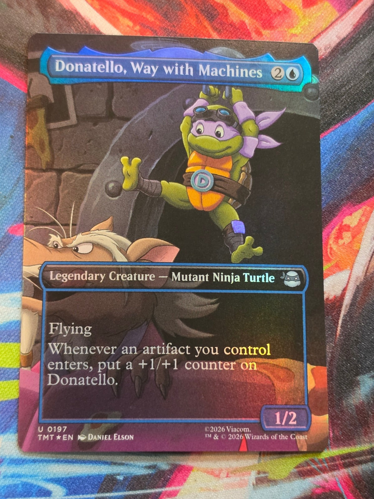 Donatello, Way with Machines (Borderless) Foil - 197 - Teenage Mutant Ninja Turtles - U - NM - MTG