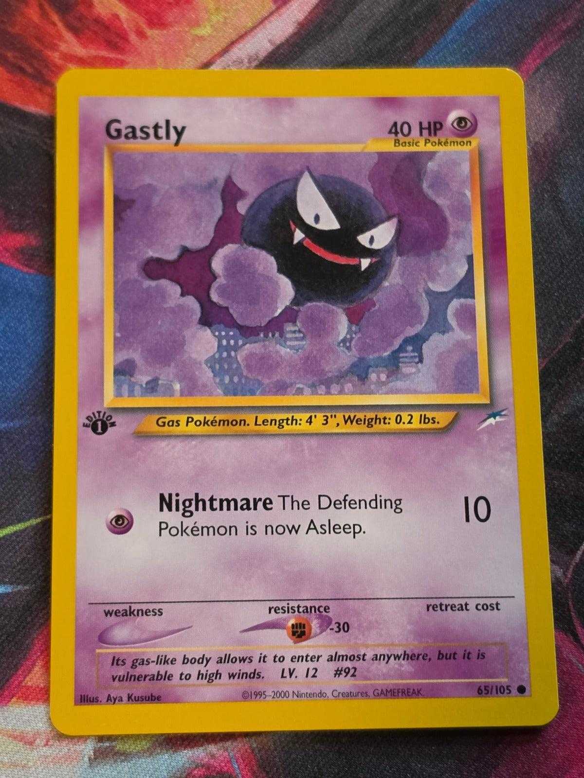 Gastly - 065/105 - Neo Destiny - Common - 1st Edition - NM Pokemon