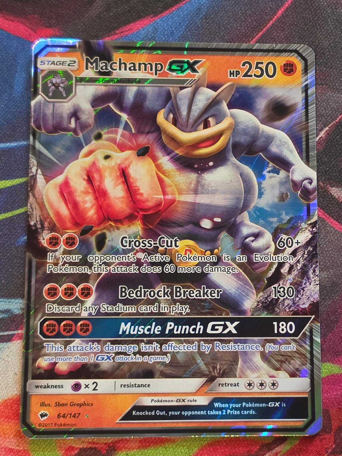 Machamp GX Ultra Rare SM - Burning Shadows 64/147 NM Pokemon