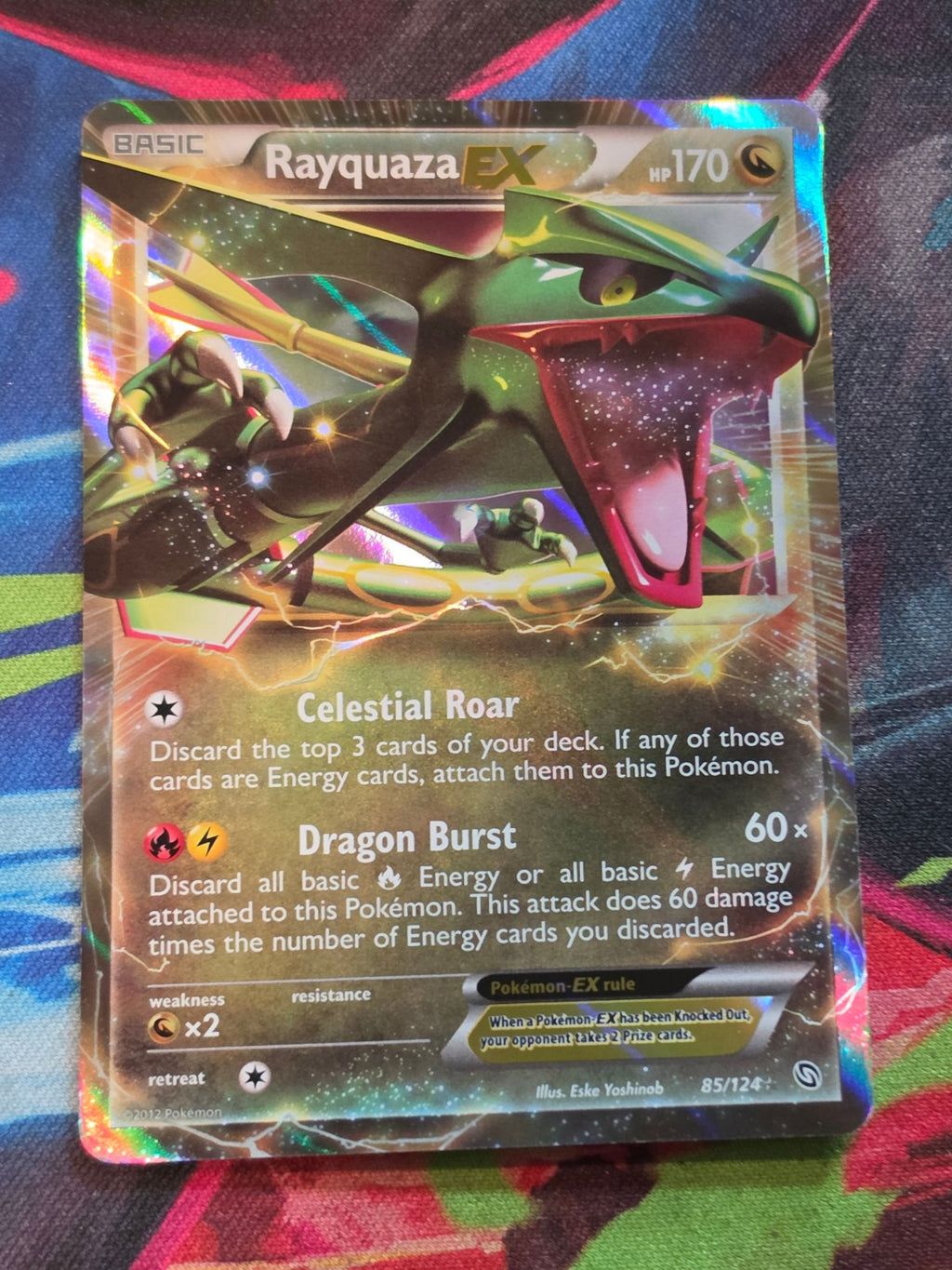 Rayquaza EX Ultra Rare Dragons Exalted 85/124 NM Pokemon