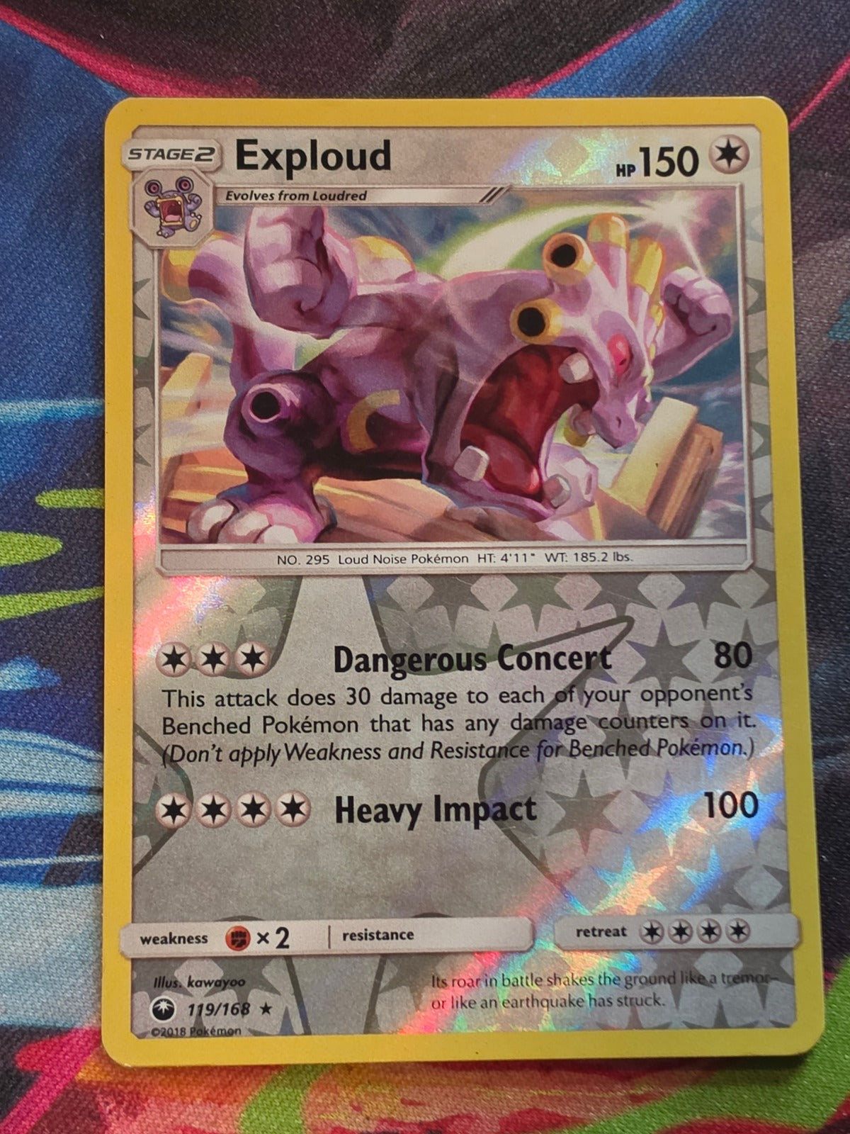 Exploud - 119/168 - SM - Celestial Storm - Rare - Reverse Holo - NM-/LP+ Pokemon