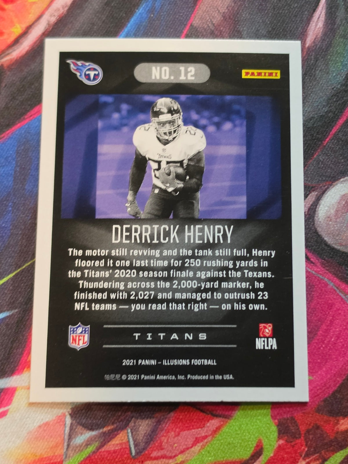 Derrick Henry 2021 Panini Illusions - Retail 12 NM Football (Back)