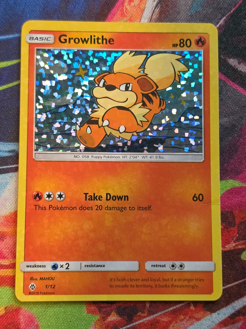 Growlithe Holo Promo McDonald's Promos 2018 001/012 MP Pokemon