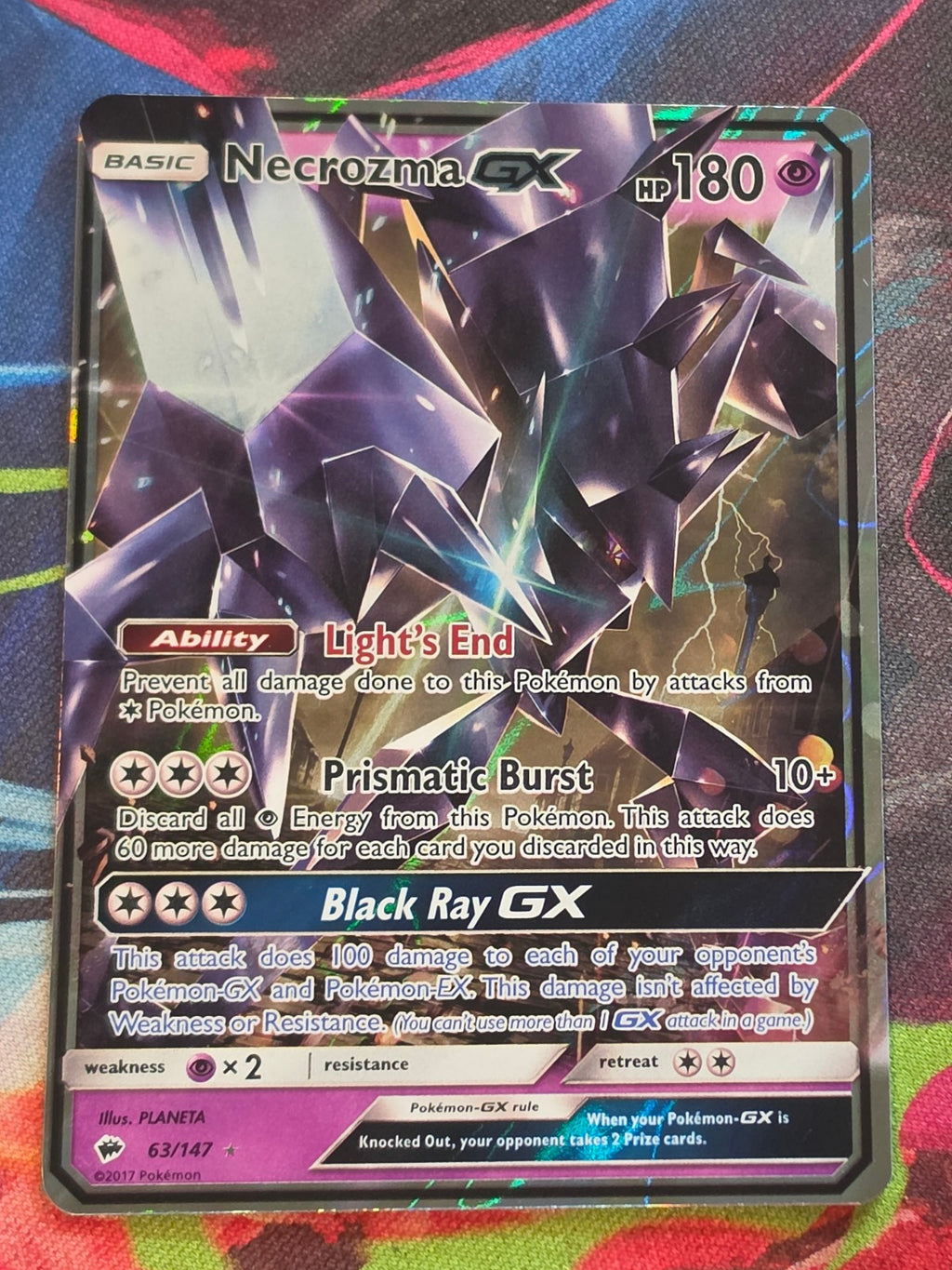 Necrozma GX Ultra Rare SM - Burning Shadows 63/147 NM Pokemon