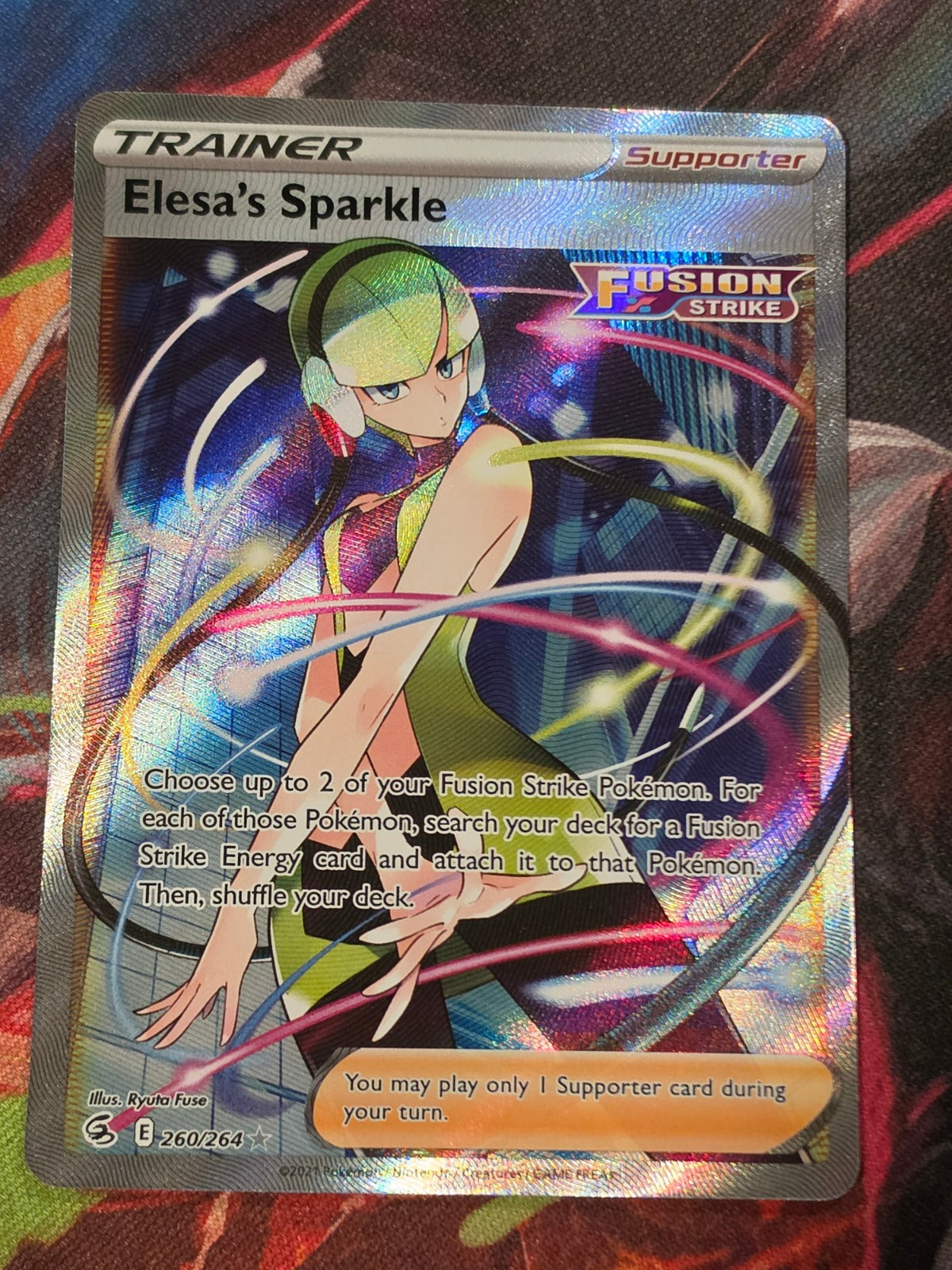 Elesa's Sparkle Full Art Ultra Rare Fusion Strike 260/264 NM Pokemon