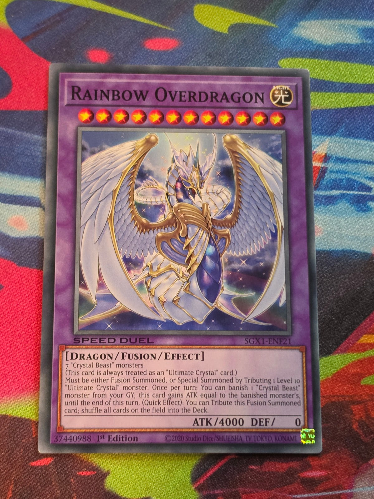 Rainbow Overdragon Common Speed Duel GX: Duel Academy Box SGX1-ENF21 1st Edition LP Yu-Gi-Oh!