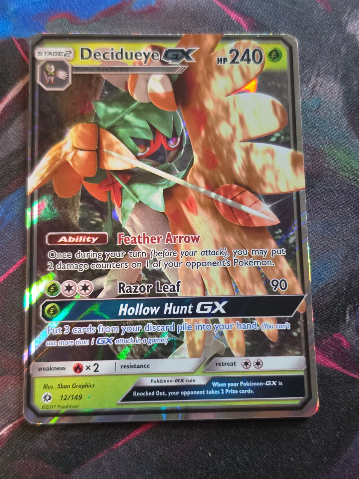 Decidueye GX - 12/149 - SM Base Set - Ultra Rare - MP - Pokemon