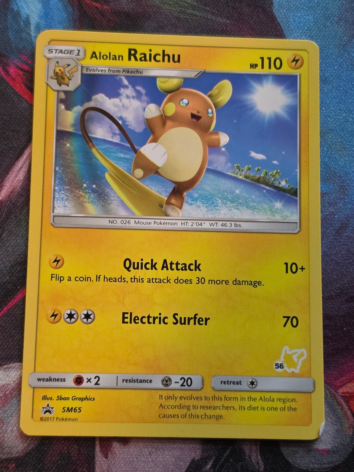 Alolan Raichu (#56 Pikachu Stamped) Promo Battle Academy SM65 LP Pokemon