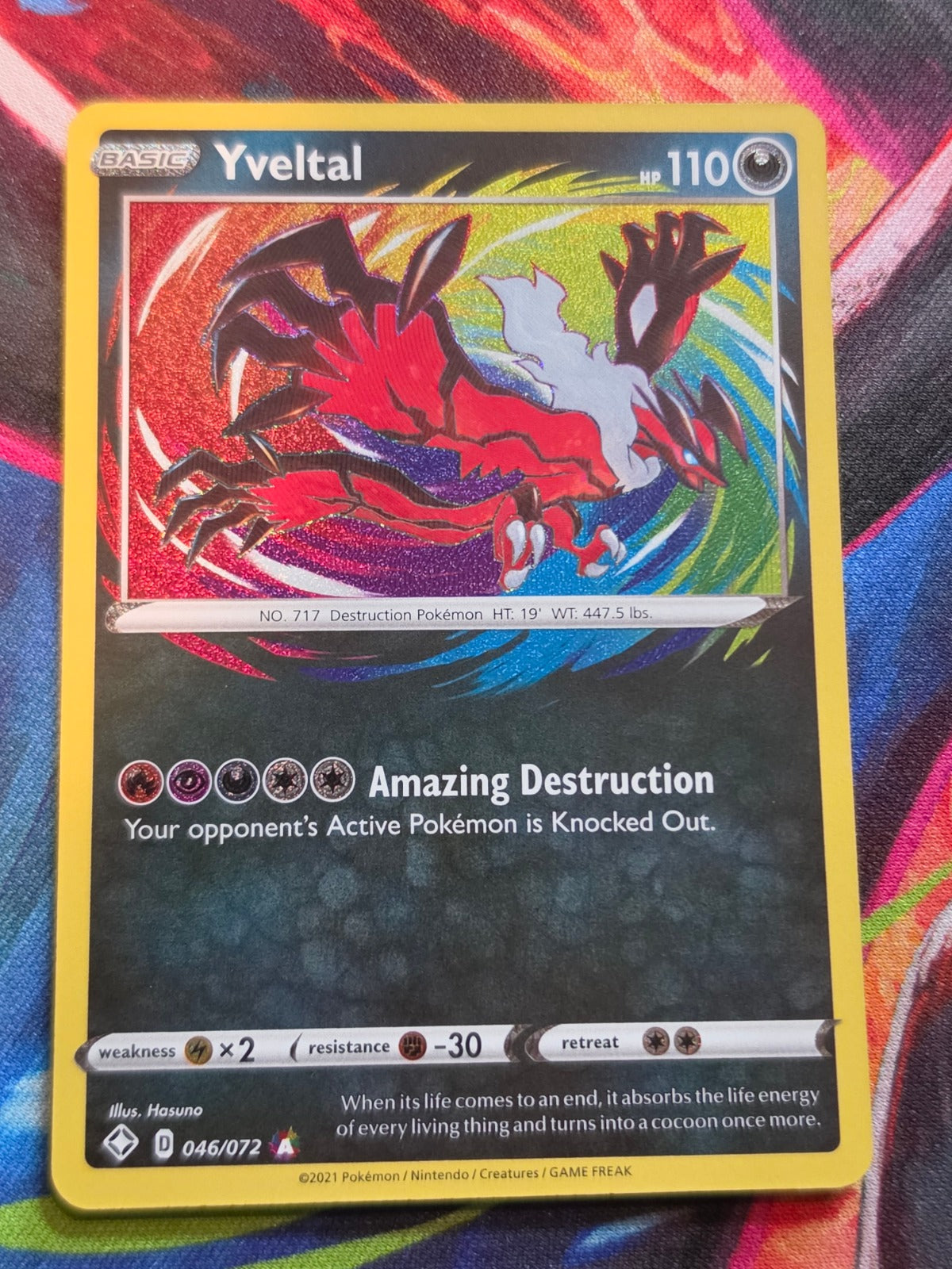 Yveltal Amazing Rare Shining Fates 046/072 NM Pokemon