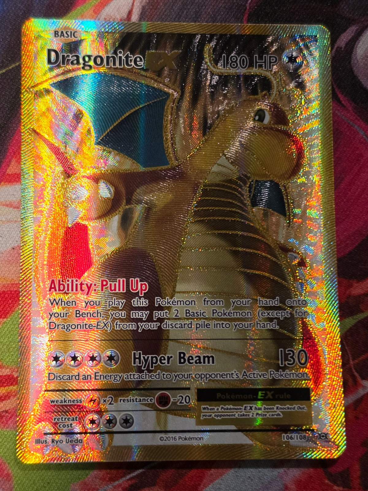 Dragonite EX (Full Art) Ultra Rare XY - Evolutions 106/108 LP+ Pokemon