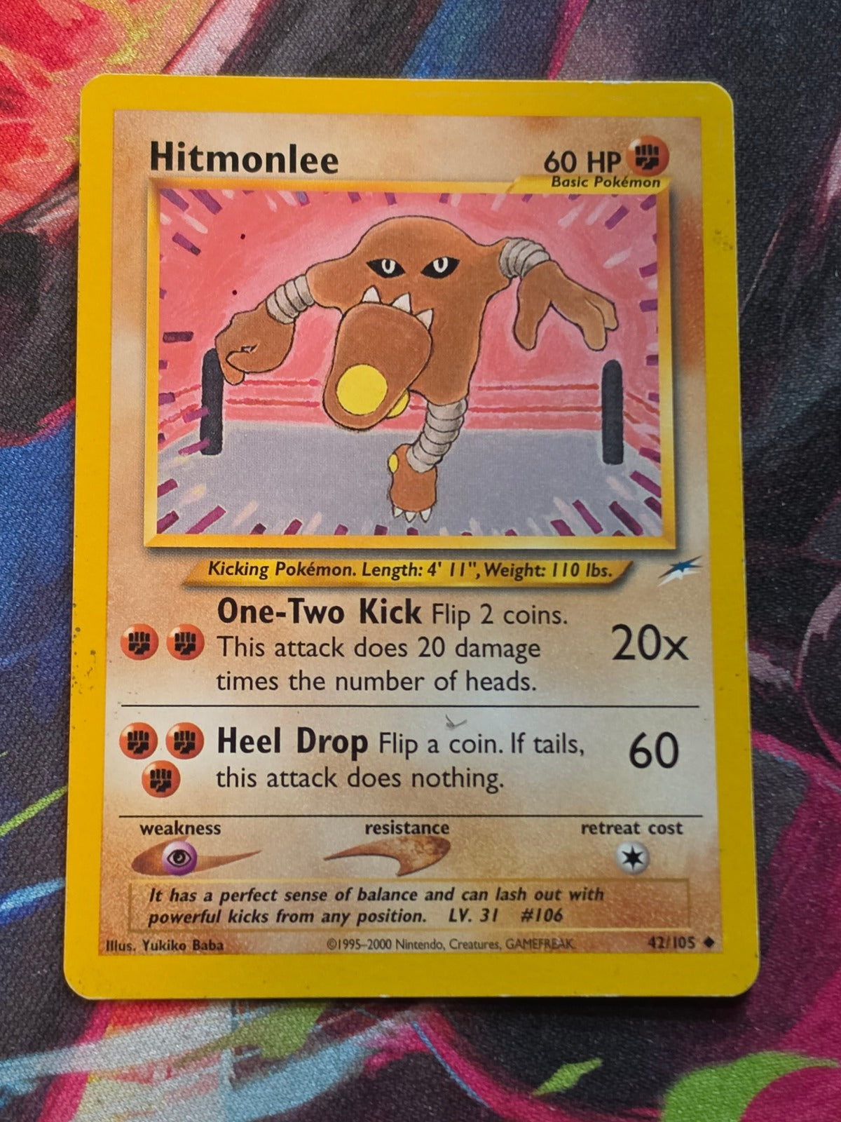 Hitmonlee - 042/105 - Neo Destiny - Uncommon - Unlimited - LP Pokemon