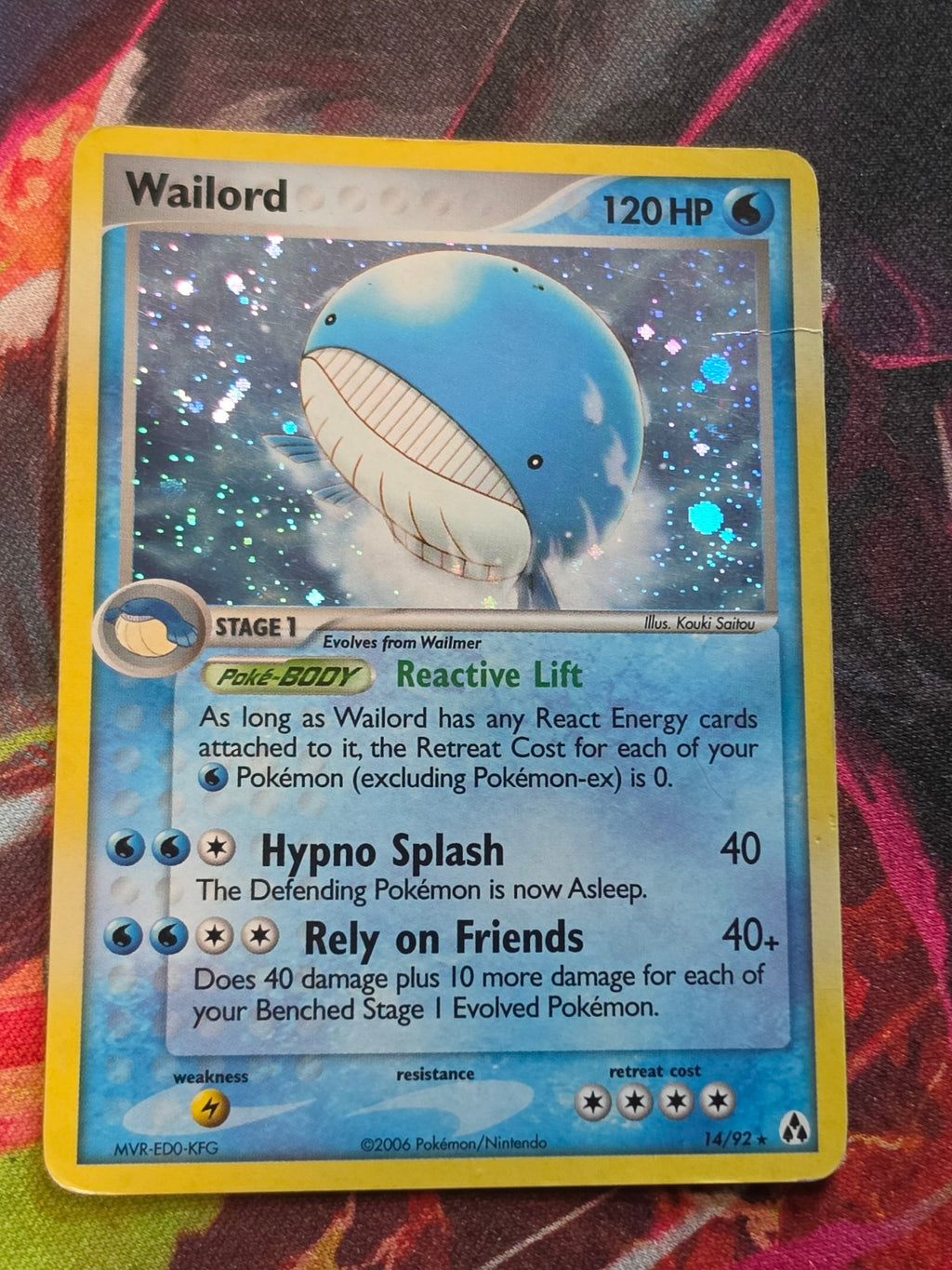 Wailord Holo Rare EX Legend Maker 14/92 DMG Pokemon