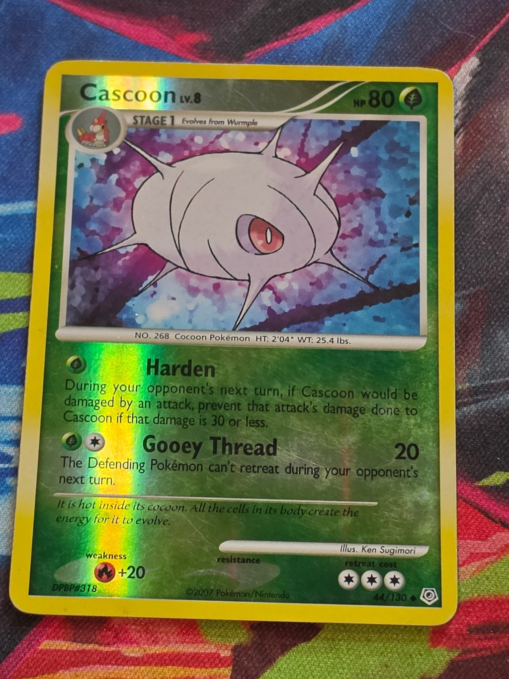 Cascoon - 44/130 - Diamond and Pearl - Uncommon - Reverse Holo - MP Pokemon