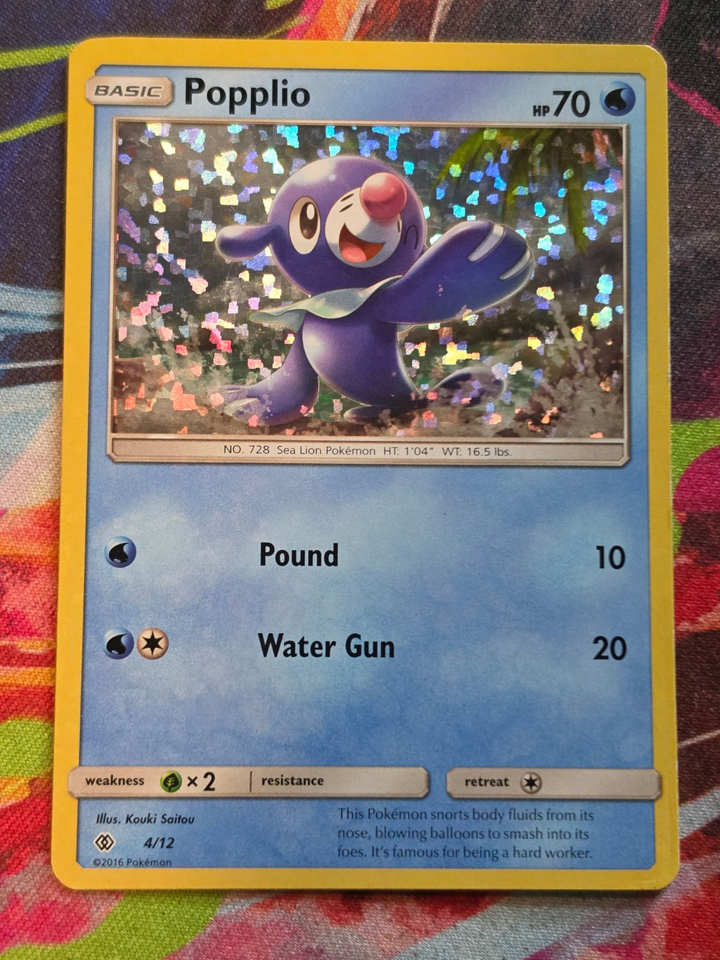 Popplio Holo Promo McDonald's Promos 2017 004/012 HP Pokemon