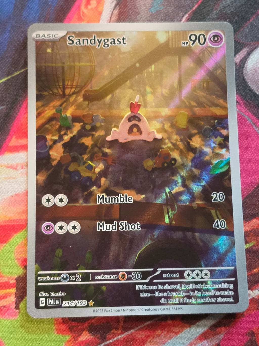 Sandygast Illustration Rare SV02: Paldea Evolved 214/193 NM Pokemon