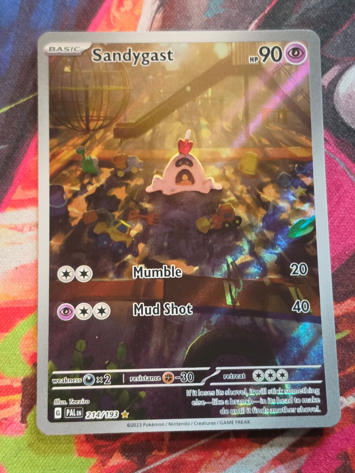 Sandygast Illustration Rare SV02: Paldea Evolved 214/193 NM Pokemon