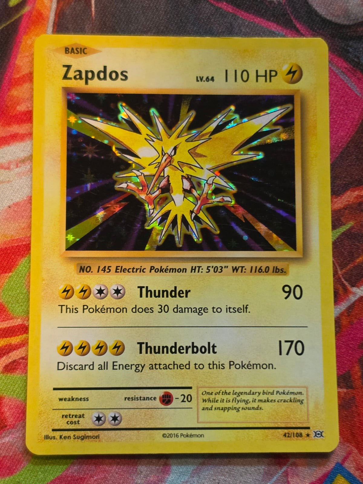 Zapdos Holo Rare XY - Evolutions 42/108 NM-/LP+ Pokemon