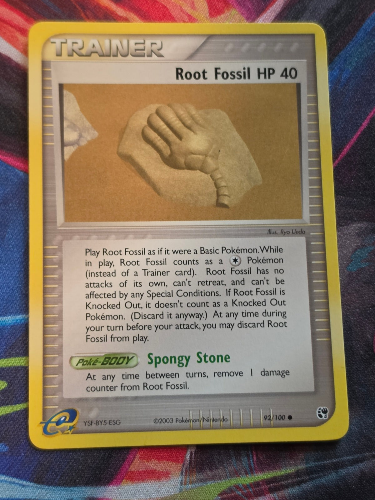 Root Fossil - 92/100 - EX Sandstorm - Common - NM - Pokemon