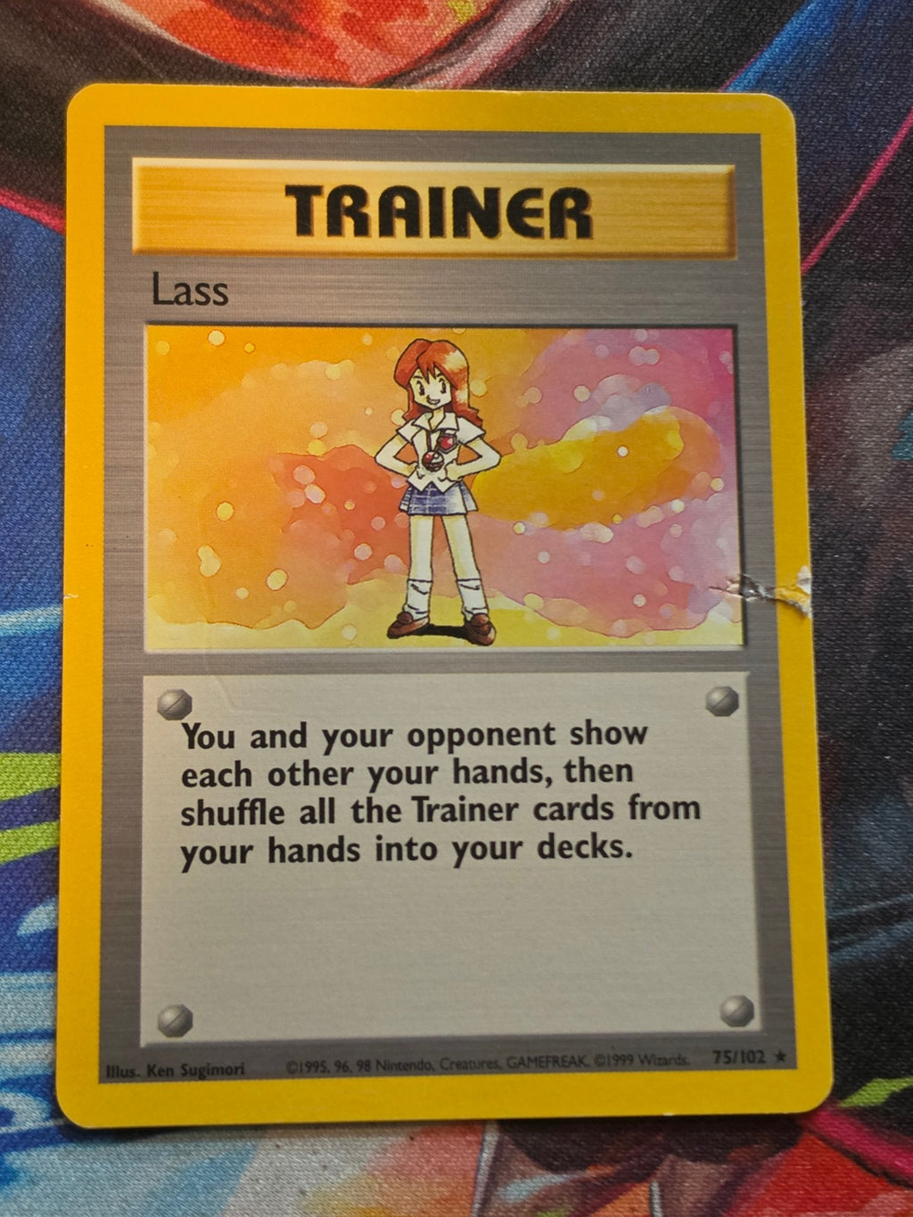 Lass Unlimited Base Set Rare 075/102 DMG Pokemon