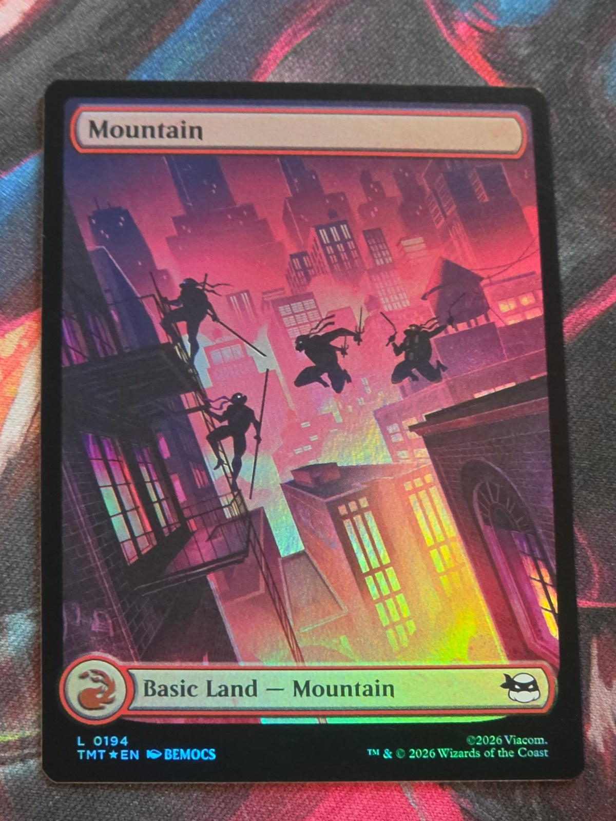 Mountain - 194 - Teenage Mutant Ninja Turtles - L - Foil - NM MTG