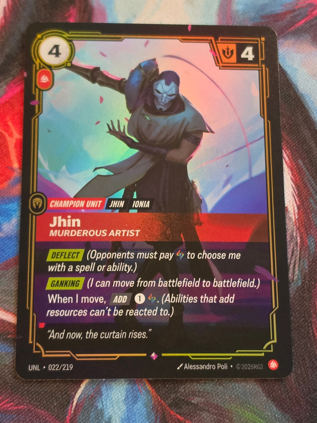 Jhin, Murderous Artist - 022/219 - Unleashed - Rare - NM