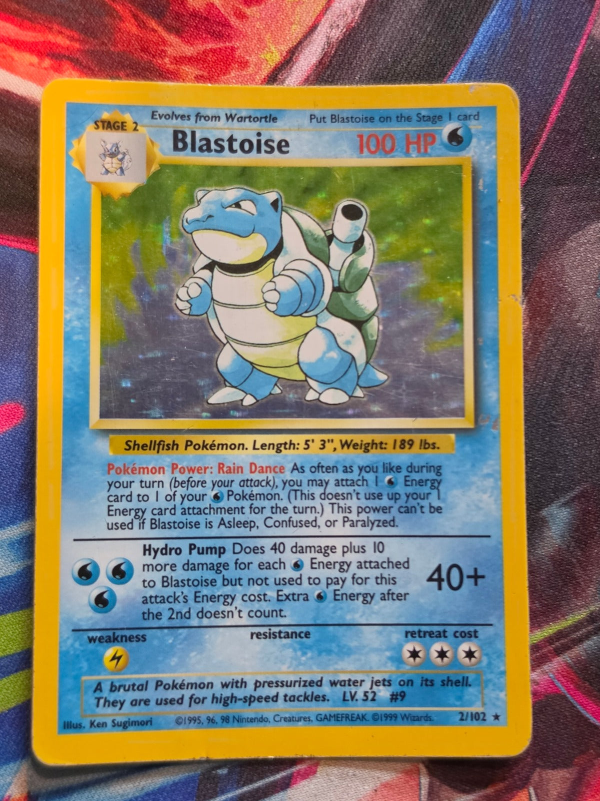 Blastoise Holo Rare Base Set 002/102 DMG Pokemon