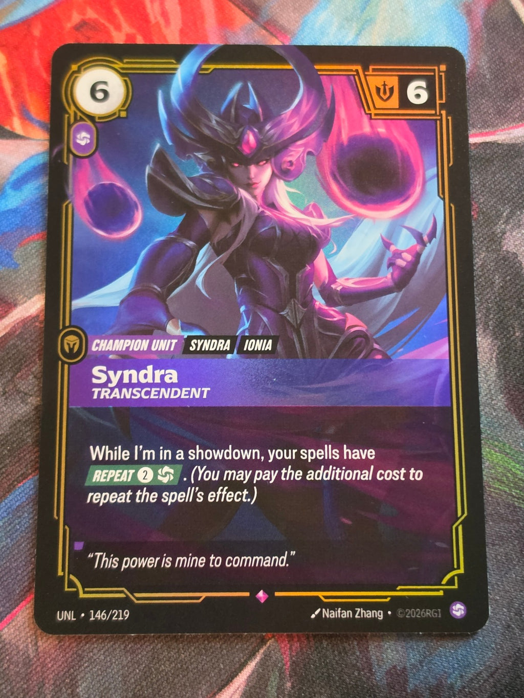 Syndra, Transcendent - 146/219 - Unleashed - Rare - NM