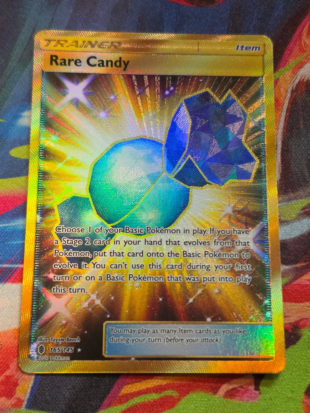 Rare Candy (Secret) Secret Rare SM - Guardians Rising 165/145 NM Pokemon