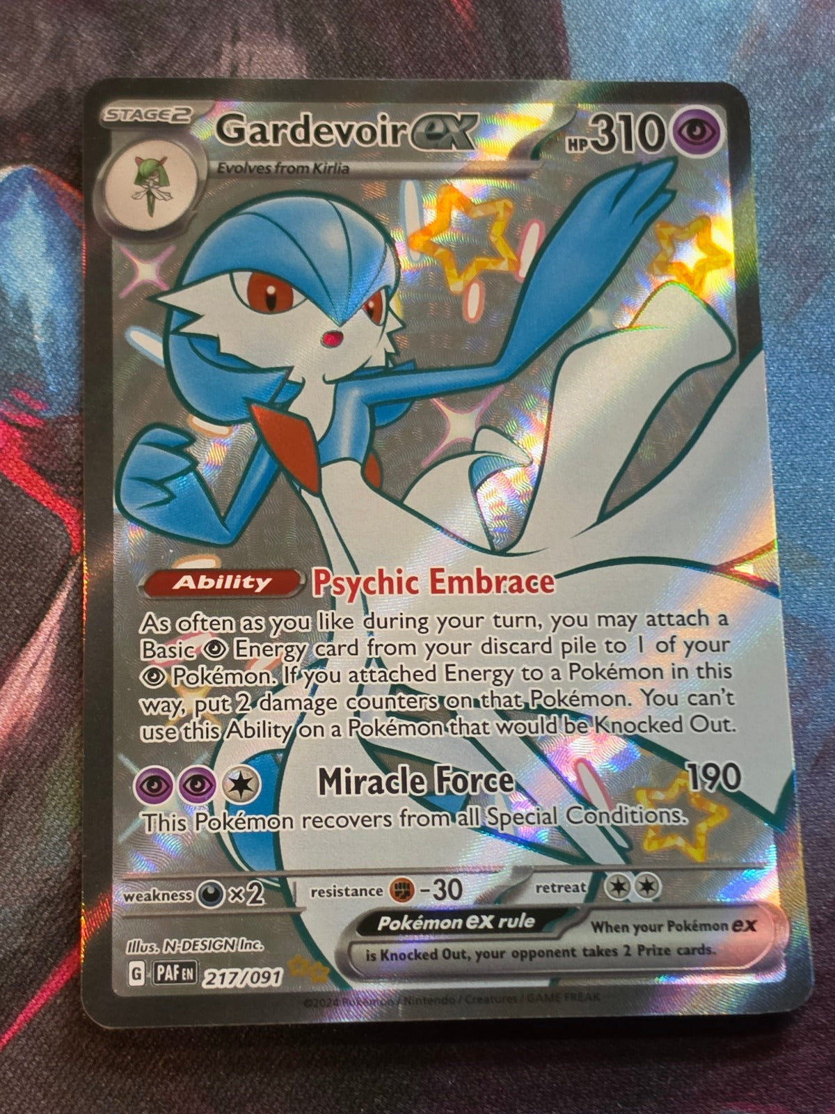 Gardevoir ex Shiny Ultra Rare Paldean Fates 217/091 NM Pokemon
