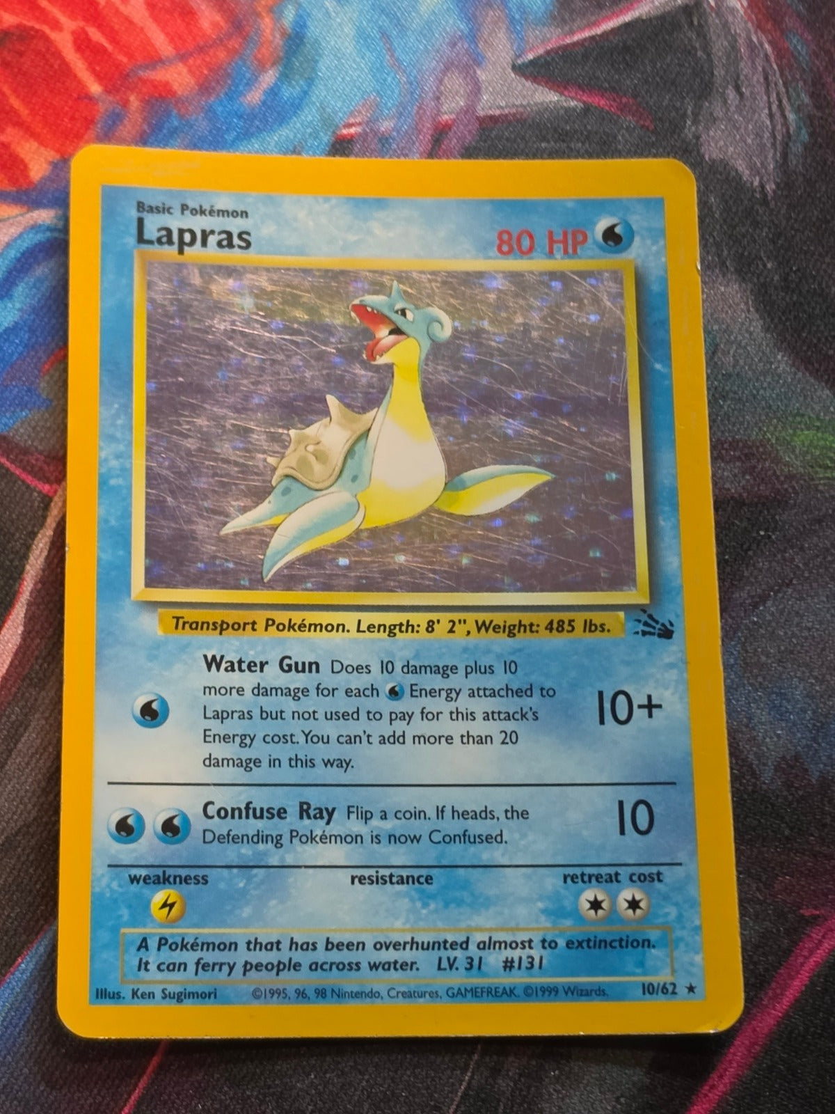 Lapras Holo Rare Fossil 10/62 MP Pokemon
