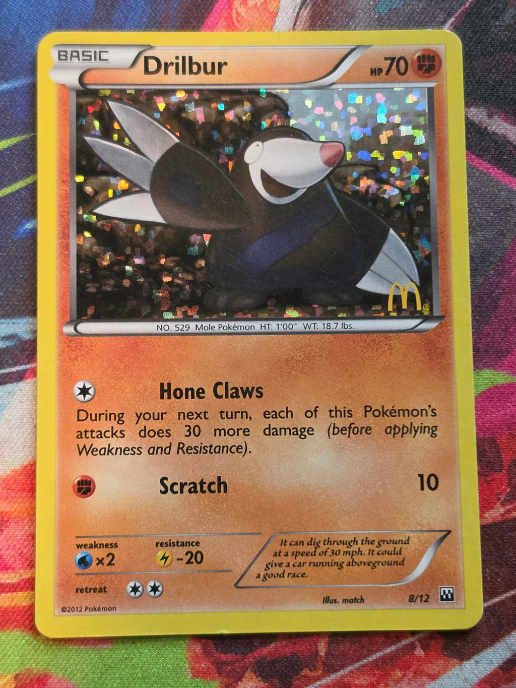 Drilbur Holo Promo McDonald's Promos 2012 008/012 NM Pokemon