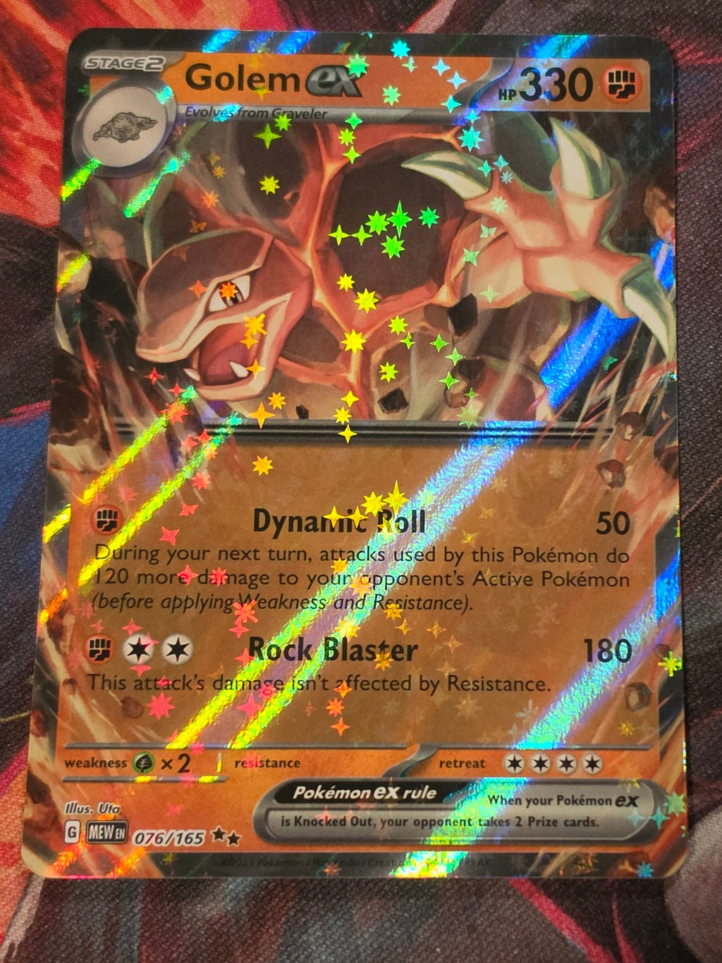 Golem ex - 076/165 - SV: Scarlet & Violet 151 - Double Rare - NM Pokemon