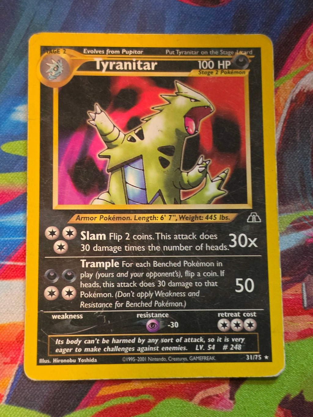 Tyranitar (31) Rare Unlimited Neo Discovery 31/75 HP Pokemon
