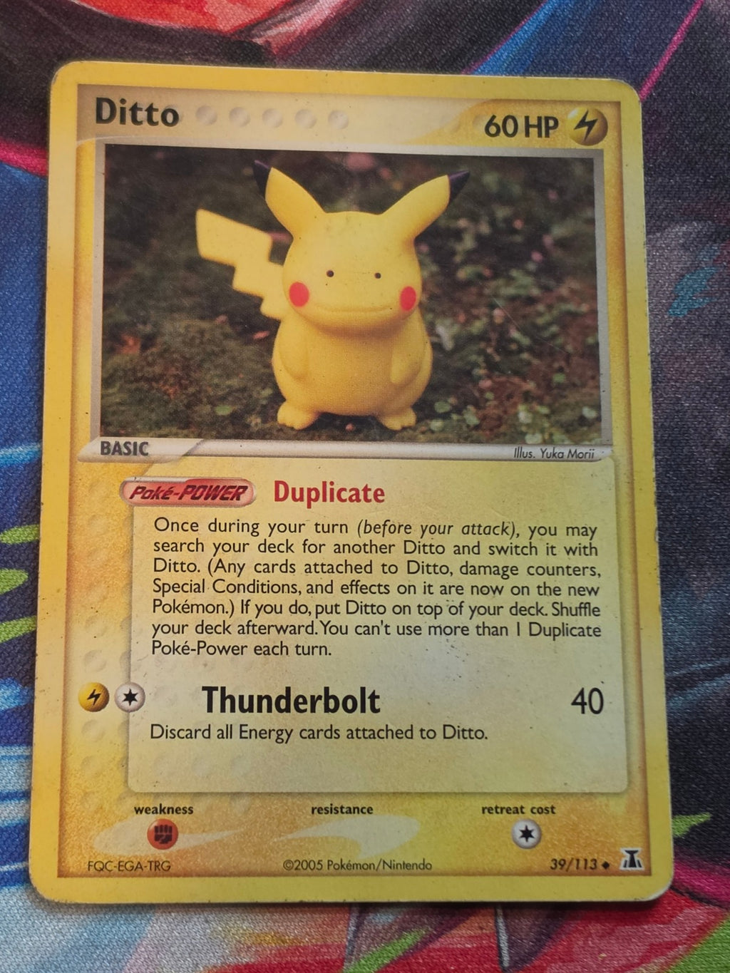 Ditto (Pikachu) Uncommon EX Delta Species 39/113 HP Pokemon